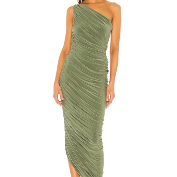 Norma Kamali Diana Dress In Celadon ...